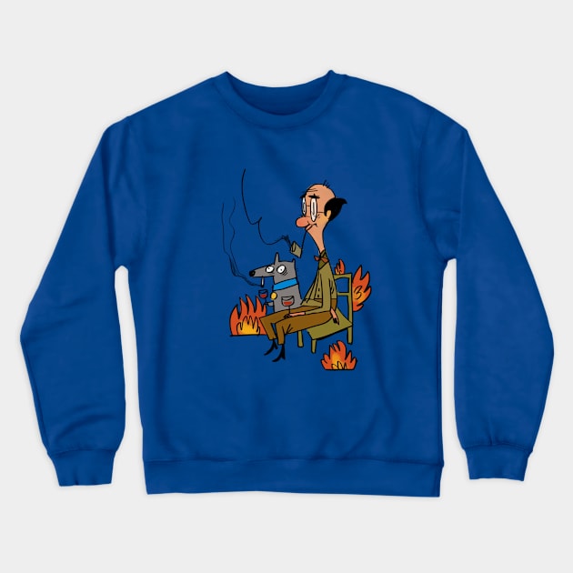 Burning man Crewneck Sweatshirt by Flyin' dutchmans